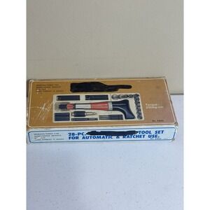 Vintage‎ Tool Kit Screwdriver Rachet Socket Set (missing Few Pieces)